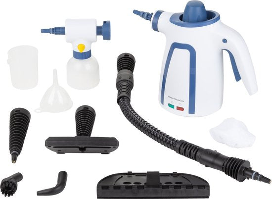Vitapur Handstoomreiniger - Stoomreiniger - Vlekkenreiniger - Bekleding stoom reiniger - Reinigingsmachine - 900W - Wit
