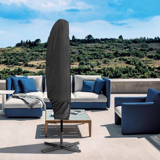 Travelhawk Parasolhoes voor Zweefparasol - Met Rits en Stok - Water & UV dicht - Oxford 420D - Tot 400cm - Zwart