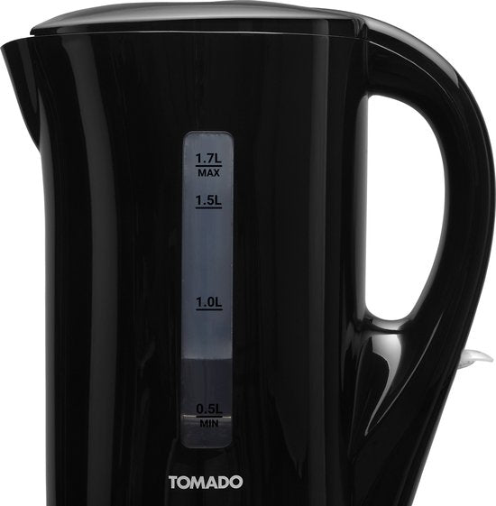 Tomado TWK1700B Waterkoker - 1.7L - Kunststof - 2200W - 14x22x23 cm - Zwart