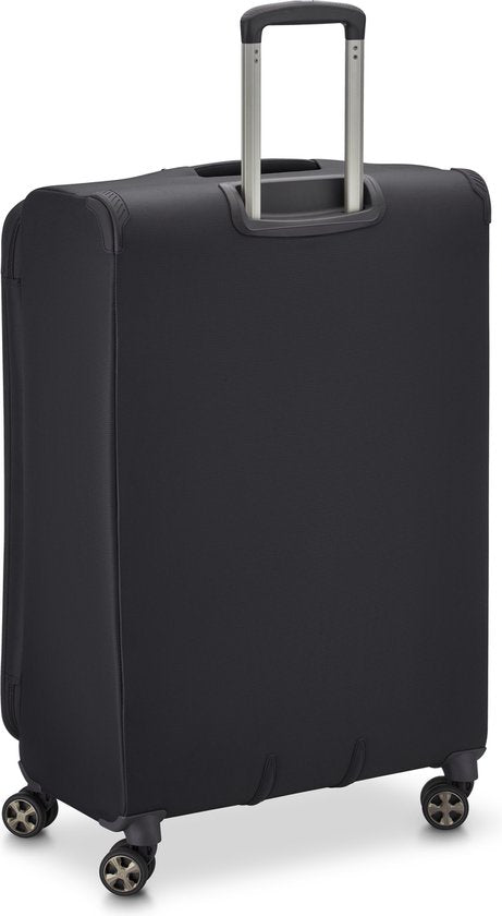 Delsey Helium DLX 78 cm Vergrootbare Reiskoffer - Zwart