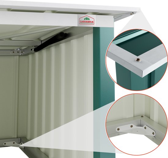Gardebruk Robotmaaier Garage - Platdak Metaal 89x90x54cm - Groen