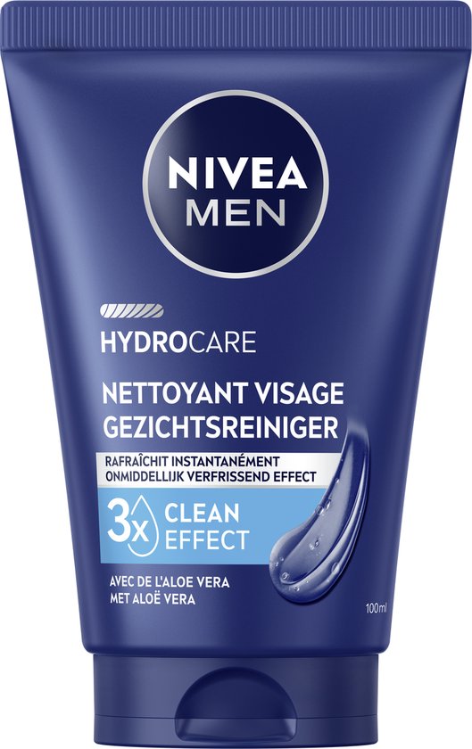 NIVEA MEN HYDROCARE Gezichtsreiniger - Reinigingsgel Gezicht - Face Wash - Gezichtsreinigingsmiddel - Cleanser - 100 ml
