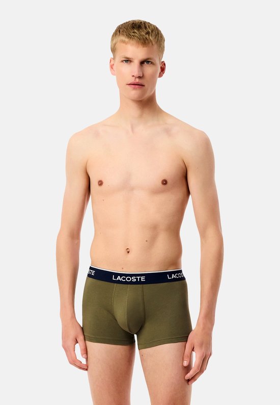 Lacoste Trunkshort Heren - 3 Stuks - Olive/Delphinium - Maat XL