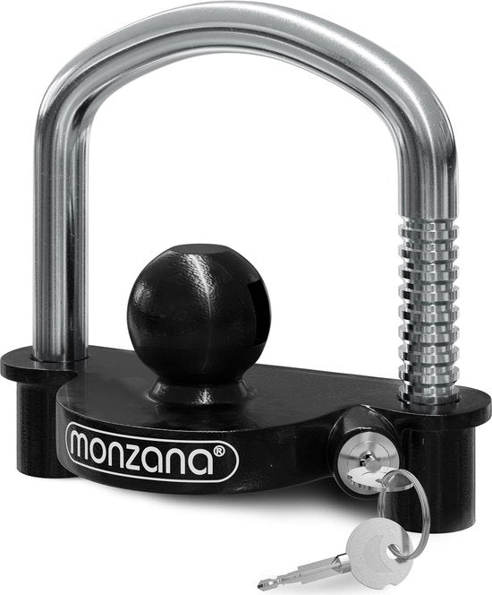 Monzana Disselslot - Verchroomd Staal incl. 2 Sleutels - Zwart