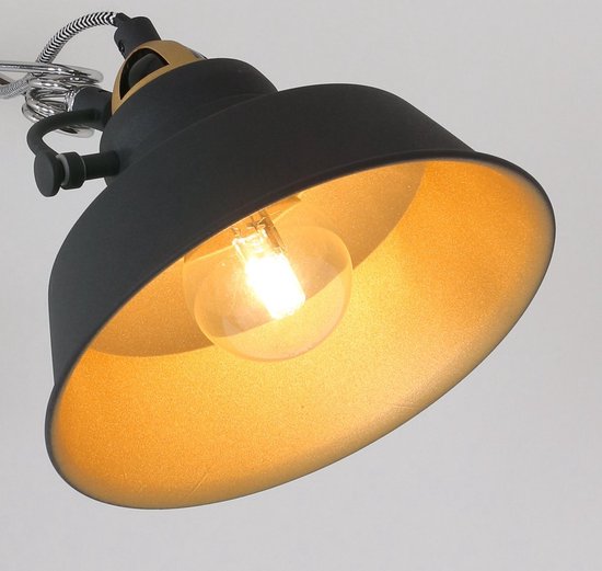 Wandlamp Nove 1320ZW - Zwart, Draaibaar & Kantelbaar, Kunststof/Metaal - Mexlite