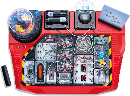 Velleman Elektronische projectenkit voor kinderen vanaf 8 jaar, verken de basisprincipes van elektronica met 50 spannende experimenten, leerzaam en interactief speelplezier, circuit lab