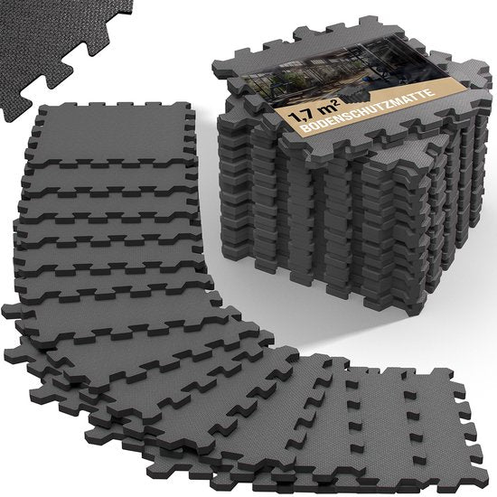 MONZANA 18x Vloerbeschermer – 31x31cm Antislip Uitbreidbaar - Grijs