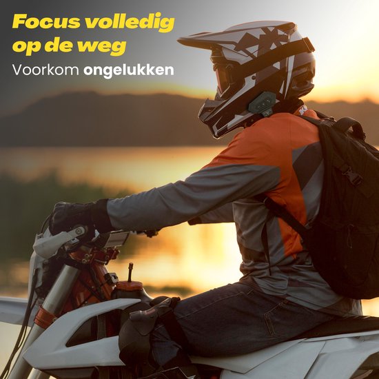 Motorhelm Headset Bluetooth - Met Microfoon voor Helm - Waterdicht - Universele Pasvorm