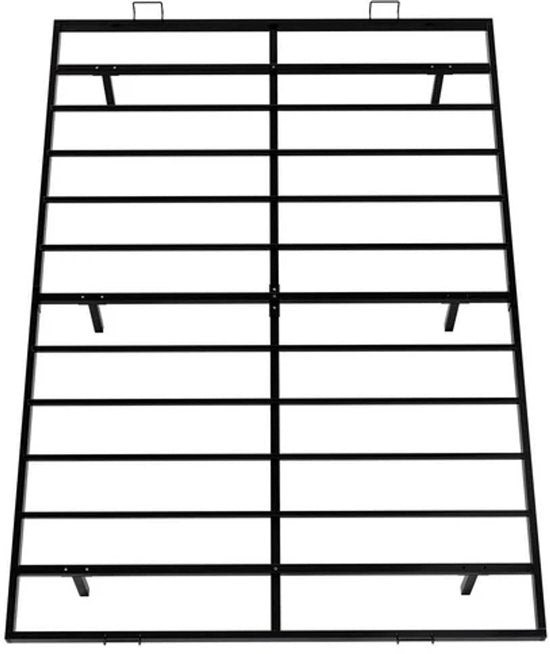 Metalen Bed Palamos - 140 x 200 cm - Incl. LED - Zwart