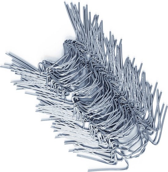 Deuba Broeikas Glasklemmen – 100 Stuks 85x30mm – RVS Zilver