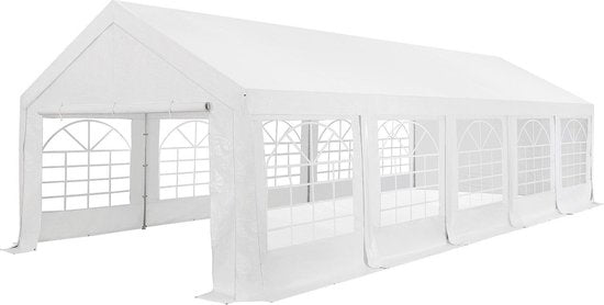 Partytent / Paviljoen Gala - 4 x 10 meter - Wit - Incl. Zijwanden & Toebehoren