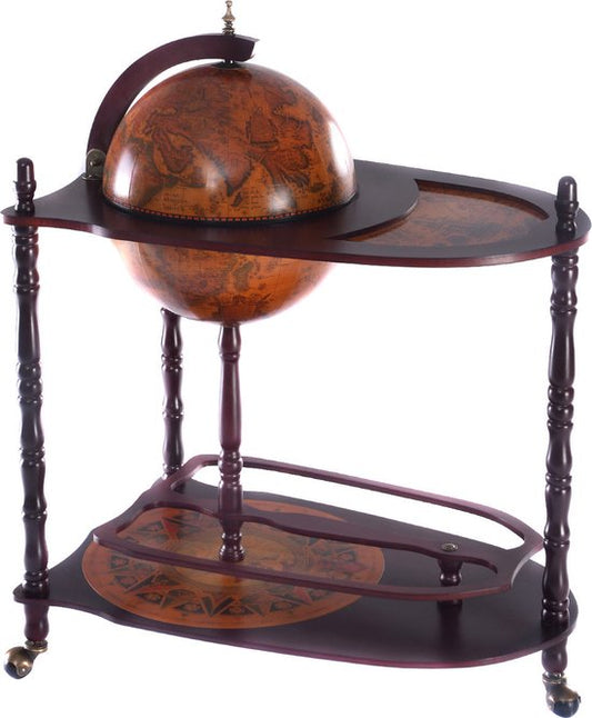 Globusable Wereldbol Wijnrek – Minibar & Flessenrek – Huishoudelijk – 70 x 45 x 88 cm