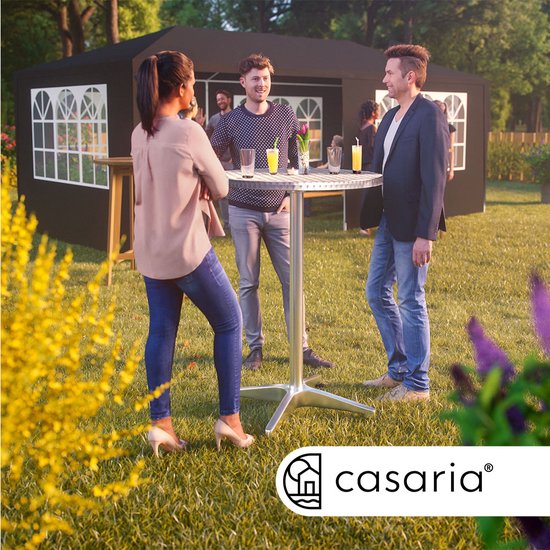Casaria 2x Ronde Statafel - In Hoogte Verstelbaar 70/115cm - Aluminium