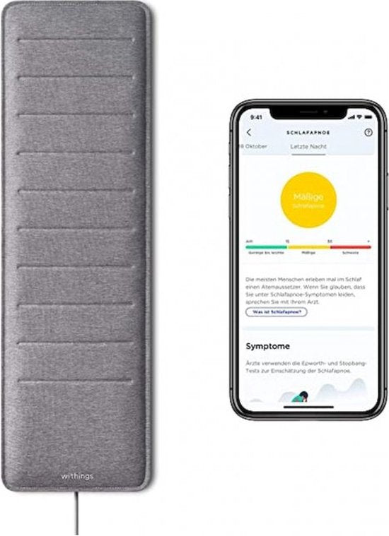 Withings Sleep Analyzer - Detectie van slaapapneu - snurkdetectie - slaapanalyse - hartslagmonitoring