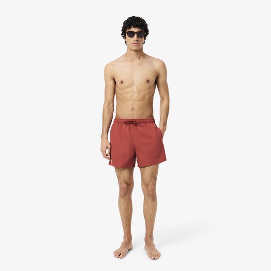 Lacoste Zwemshort Heren Zwembroek Bruin - Maat M