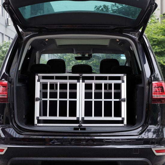 Cadoca Honden Transportbox XL – Aluminium – 89x70x51cm Afsluitbaar