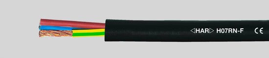Helukabel 37045 Rubberkabel H07RN-F 4 G 1,50 mm² Zwart 100 m