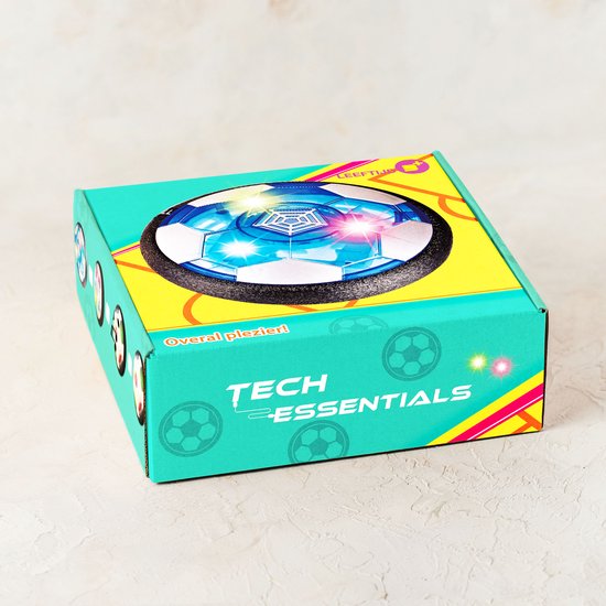 Tech Essentials Hover Bal - 18cm - Led Verlichting - Oplaadbaar - Zwevende - Zachte Binnen Voetbal - Indoor Air Speelgoedbal - Kinderen