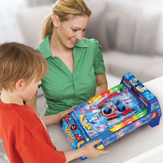 A Ambassador® Sonic Flipperkast - Arcade Pinball - Mini Flipperkast - Speelkast - Scoreteller - Tafelmodel - Volwassenen - Spelletjes voor Kinderen - Het grote speelgoedboek 2025