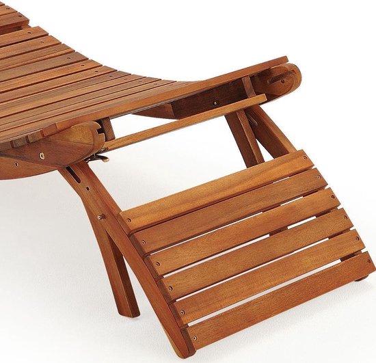 Loungebank ergonomisch van Acacia hardhout