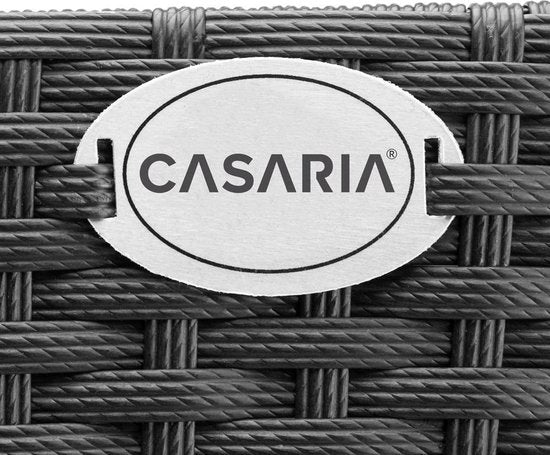 Casaria Polyrattan Bloembak – 2 Stuks Incl. Ophangbeugels – Zwart