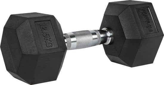 VirtuFit Hexa Dumbbell Pro - 12,5 kg - Hexagon Dumbbell - Duurzaam en Slijtvast - Krachttraining - Gewicht - CrossFit & Fitness - Geschikt voor Beginners en Professionals - Per Stuk Verkocht