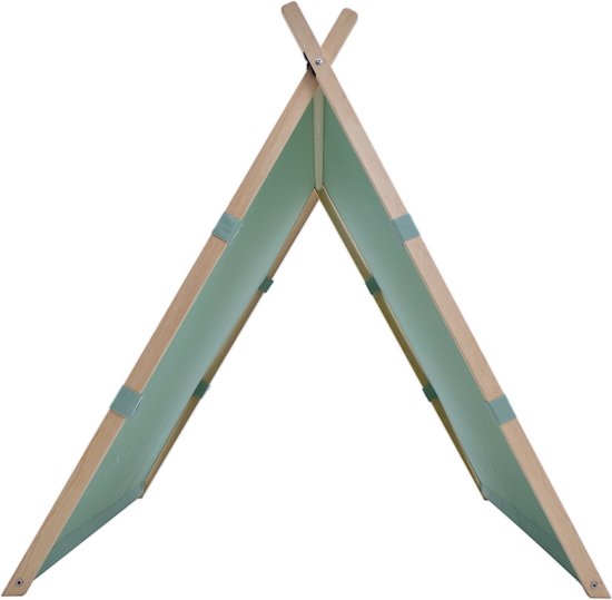 Sunny Como Speeltent Groen – Wigwam Tipi Tent voor kinderen - Stokken FSC hout - 123x106x107cm