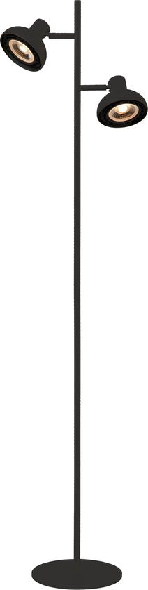 Lucide SENSAS - Vloerlamp - 2xGU10 (ES111) - Zwart