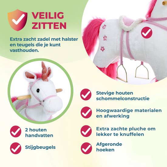 Deuba - Hobbelfiguur -Eenhoorn - Stijgbeugel - Veiligheidsgordel