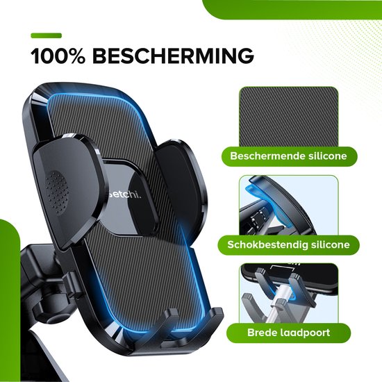 iSetchi Telefoonhouder - Auto - Extra Sterke Zuignap - 3-in-1