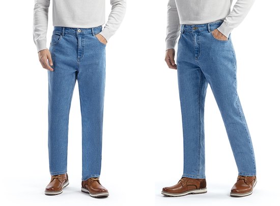 Milanoro - Stijlvolle jeansbroek voor heren - Lichtblauw - W34 - L32