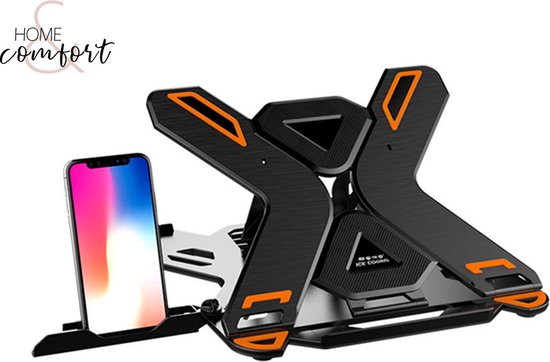 Home & Comfort universele laptop standaard Verstelbaar - telefoonhouder - 11 - 17 Inch - Opvouwbaar- -Laptop Stand - Laptopstandaard - Laptoptafel - Laptop verhoger