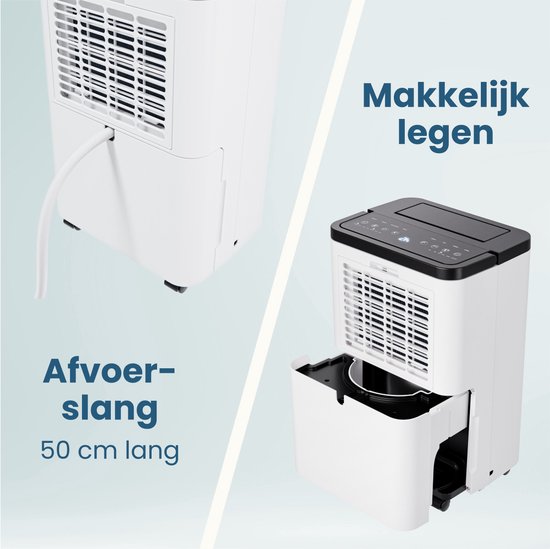 Auronic Luchtontvochtiger - Compact Pro Plus - 12L - Slaapkamer, Badkamer, Woonkamer en Kantoor - Vochtvreter voor in Huis - Wit