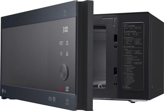 LG – NeoChef Magnetron met Grill – 47,6x38,9x27,2 cm – Zwart Metaal & Glas – 1000 Watt Magnetron & 900 Watt Grill – 25 Liter – Smart Inverter Technologie – MH6565CPB