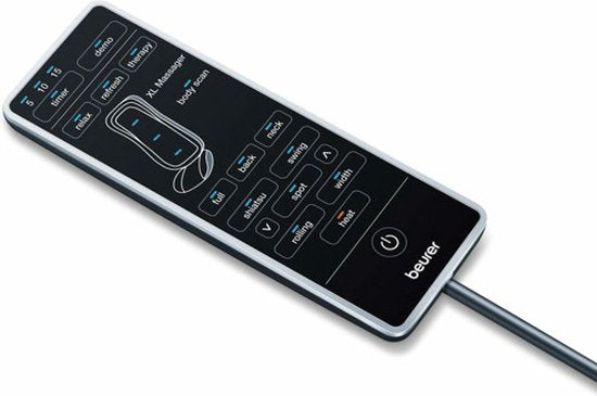 Beurer MG 315 Shiatsu Massagekussen - Massagestoel - Nek en rug - Bodyscan - 3 Programma's - 4 Verstelbare massagekoppen - Timer - Verwarming