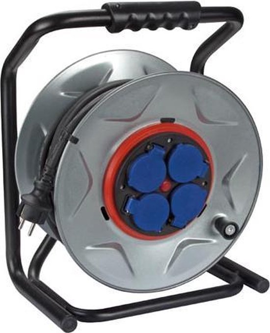 Perel Kabelhaspel - 40m Kabel - Spatwaterdicht - 3600W & 230V - 42.5 x 23.5 x 33.5cm -