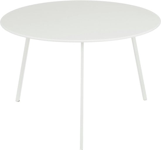Mica Decorations Seatle Bijzettafel voor Buiten - H38 x Ø58 cm - Metaal - Wit