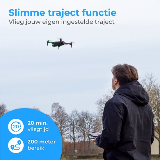 Nuvance - Drone met Camera en GPS - 1080p Mini Camera - Inclusief Opbergtas en 2 Accu's