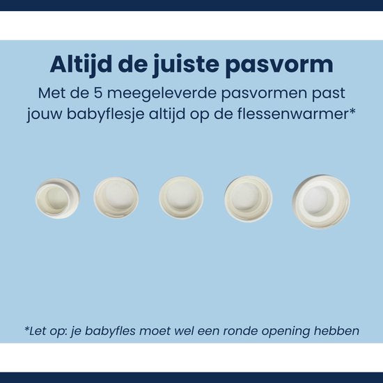 LAKOO Digitale flessenwarmer - Babyvoeding - Draadloos - 2024 Model - tot 6x opwarmen zonder stroom