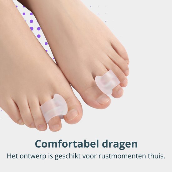 VeryGoods™ Hallux Valgus Teencorrector - Teenspreider Grote teen - 2 Stuks - Teenbeschermer - Hamerteen - Tenenspreiders