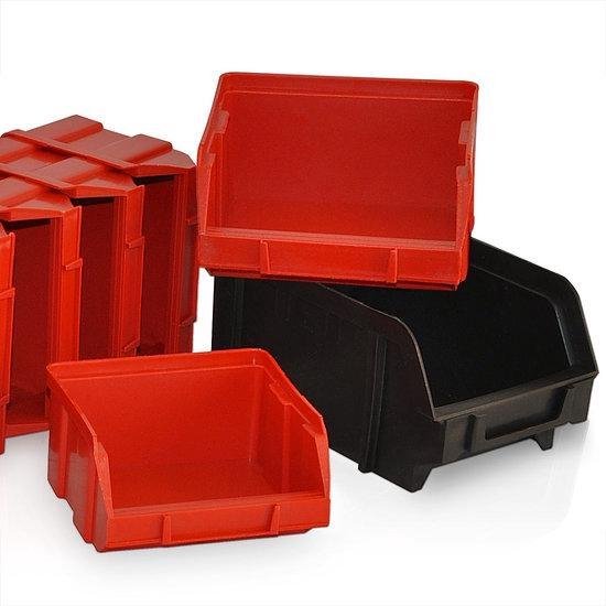 Monzana Wandrek - Stapelboxen 32 delig 64x38cm - Zwart