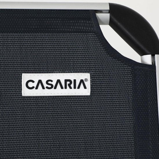 Casaria Ligstoel Malta Comfort – met Zonnedak 210 cm - Antraciet
