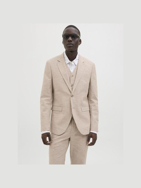 Jack & Jones Riviera Blazer - Slim Fit - Beige - Maat 56