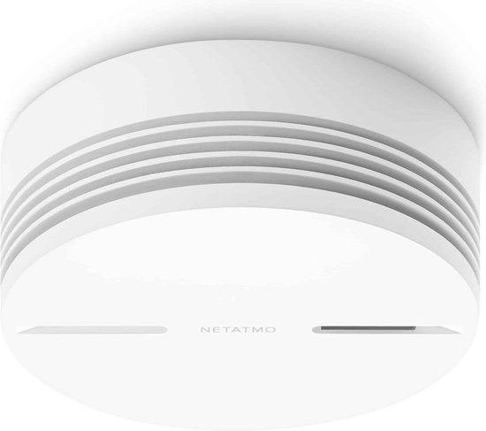 Netatmo Slimme Wi-Fi Rookmelder - Draadloos - Wit - Ø 10 cm