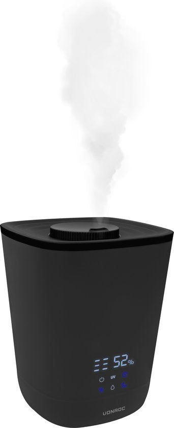 VONROC Luchtbevochtiger 4,5 liter - ultrasoon - UV-sterilisatie - 360° mistuitlaat - Incl. afstandsbediening