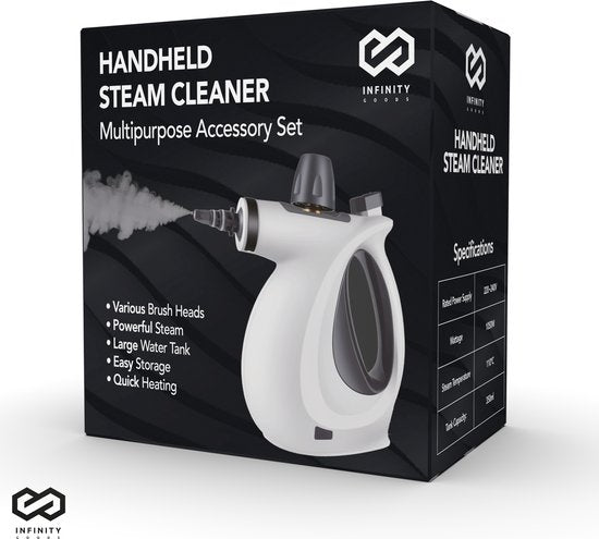 Infinity Goods Stoomreiniger - Handstoomreiniger - Vlekkenreiniger - Vloer, Badkamer, Keuken - Tapijtreiniger - 1050w
