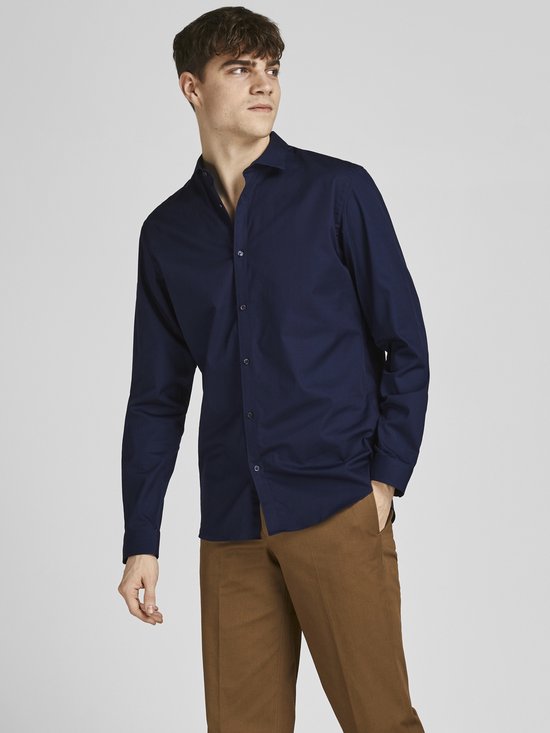 jack & jones Cardiff Shirt - Navy Blazer - Maat L - 12201905