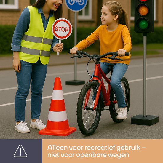 Perel Afzetkegel, voor het afbakenen van zones, rood/wit, recreatief gebruik, 50 cm