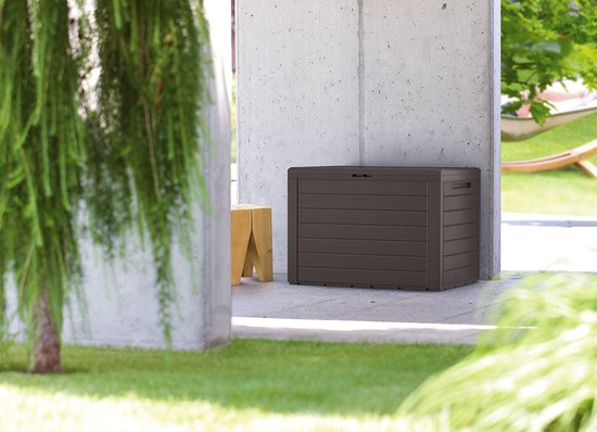 Casaria Tuinkussen Opbergbox – 190L Kunststof UV Bestendig - Bruin