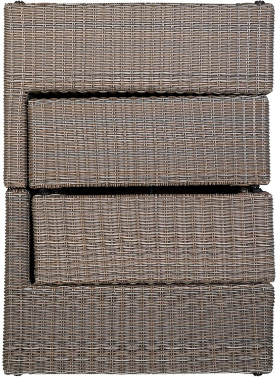 Rossi Lounge Set - Lounge set in cubo-grijs met zwarte kussens